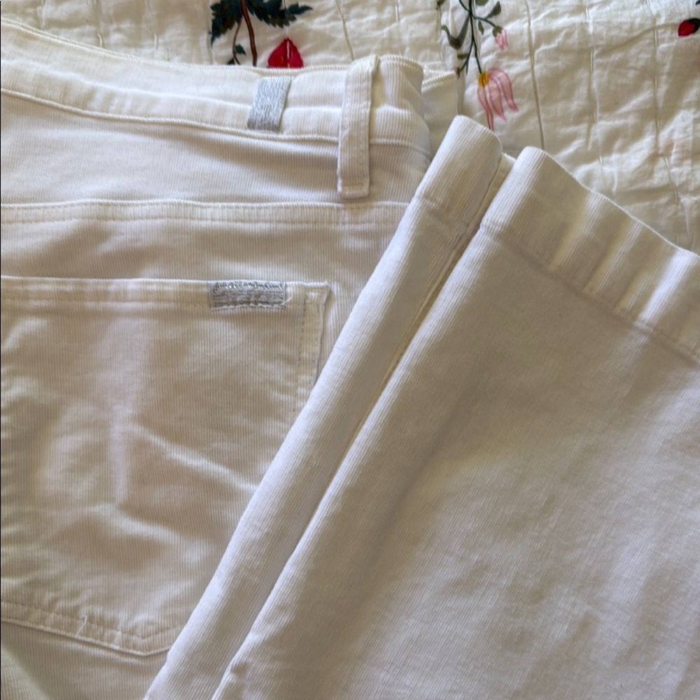 Elegant White Corduroy Pants